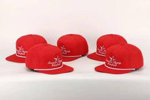 Load image into Gallery viewer, Throwback Vintage Rope Hat Red with White Rope