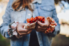 Load image into Gallery viewer, Western Harvest in Deep Juniper Scrunchie Cowgirl Hair Accessory - Stocking Stuffer Gift