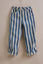 Load image into Gallery viewer, Striped Cropped Wide Leg Denim Pants