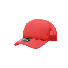 Load image into Gallery viewer, Decky 7010 - Youth 5 Panel Mid Profile Structured Foam Trucker, Kids Foam Trucker Hat, Mesh Back