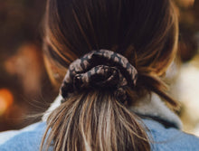 Load image into Gallery viewer, Western Saddle in Arena Brown Scrunchie Cowgirl Hair Accessory - Stocking Stuffer Gift