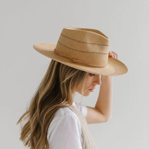 Arlo Honey Straw Teardrop Fedora