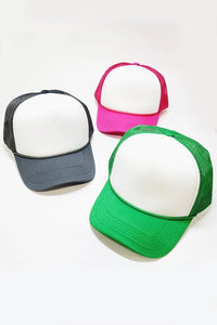 Multi Tone Color Foam Sponge Mesh Trucker Hat