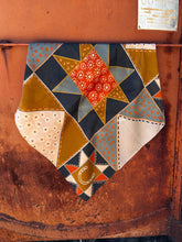 Load image into Gallery viewer, Frontier Bound Patchwork in Rust Western Silk Wild Rag Scarf
