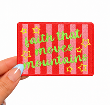 Load image into Gallery viewer, Faith That Moves Mountains Faith Glitter Embroidery Patch