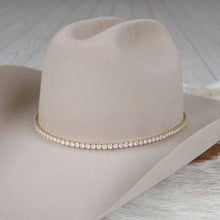 Load image into Gallery viewer, 14K Tennis Chain Rhinestone Hat Band – The Dolly