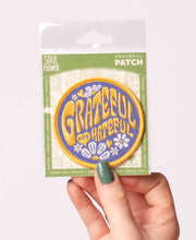 Load image into Gallery viewer, Grateful Not Hateful Iron-On Patch - Embroidered Patches