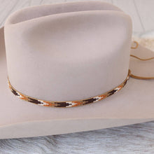 Load image into Gallery viewer, Brown Chevron Beaded Hat Band