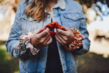 Load image into Gallery viewer, Floral Buffalo Scrunchie Cowgirl Hair Accessory - Stocking Stuffer Gift