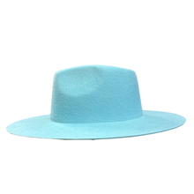 Load image into Gallery viewer, 100% Wool Felt Flat Brim Fedora Hat - Style Rancher