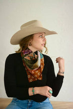 Load image into Gallery viewer, Round Up Silk Western Cowgirl Wild Rag Scarf