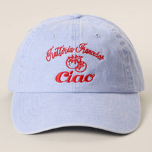 Load image into Gallery viewer, Trattoria Francesca Ciao Tomato Embroidered Baseball Cap