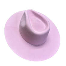 Load image into Gallery viewer, 100% Wool Felt Flat Brim Fedora Hat - Style Rancher