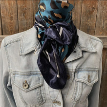 Load image into Gallery viewer, “35x35” Teal Cheetah Wild Rag