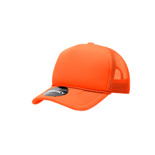 Load image into Gallery viewer, Decky 7010 - Youth 5 Panel Mid Profile Structured Foam Trucker, Kids Foam Trucker Hat, Mesh Back