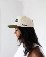 Load image into Gallery viewer, It's Gonna Be a Good Day Hat Olive Green &amp; Navy