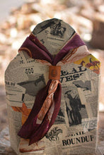 Load image into Gallery viewer, Show Day D Ring Snaffle Bit Wild Rag Scarf in Vintage Plum Unique Gift