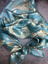 Load image into Gallery viewer, Turquoise Rust Paisley Wild Rag