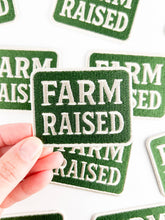Load image into Gallery viewer, Farm Raised Embroidered Patch Country Inspired Iron On Hats