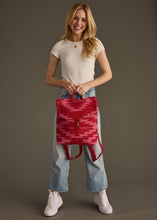 Load image into Gallery viewer, Red &amp; Pink Aztec Backpack