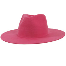 Load image into Gallery viewer, Women's Wool Felt Flat Brim Fedora Hat - Style Rancher