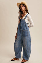 Load image into Gallery viewer, Western Wide-Leg Denim Overalls LRP0336