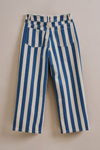 Load image into Gallery viewer, Striped Cropped Wide Leg Denim Pants