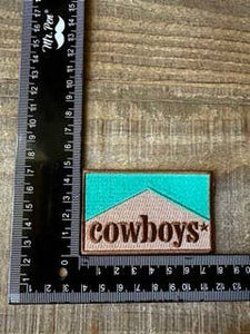 Cowboys Teal, Western patch, Country patch, boots patch