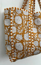 Load image into Gallery viewer, Colorful Travel Bag Floral Hand Block Printed Beautiful Bags