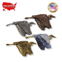 Load image into Gallery viewer, Great Blue Heron Flying Bird Pewter Lapel Pin Brooch, B072