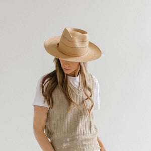 Arlo Honey Straw Teardrop Fedora