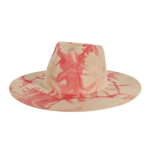 Load image into Gallery viewer, Tie Dye Wool Felt Fedora Hat - Style Demi