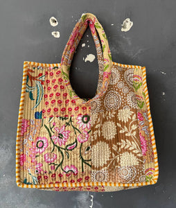 Cotton Bag Quilted Bag Block Printed Indian Bag Stylish Bags