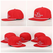Load image into Gallery viewer, Throwback Vintage Rope Hat Red with White Rope