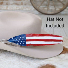 Load image into Gallery viewer, American Flag Painted Turkey Hat Feather