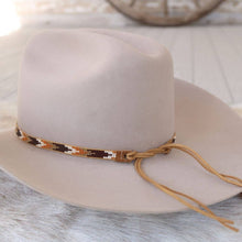 Load image into Gallery viewer, Brown Chevron Beaded Hat Band