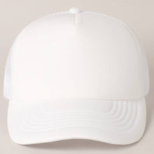 Load image into Gallery viewer, Solid Color Foam Mesh Back Trucker Hat