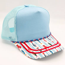 Load image into Gallery viewer, Coastal Fishing Print Blank Trucker Hat