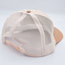 Load image into Gallery viewer, Neutral Stripe Structured Cotton Trucker Hat – Fully Adjustable Boutique Blank Cap