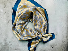 Load image into Gallery viewer, Lemon Sapphire Paisley Wild Rag