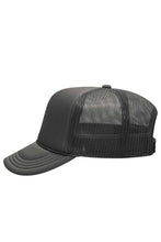 Load image into Gallery viewer, OTTO Youth Charcoal Gray Foam Front High Crown Trucker Hat