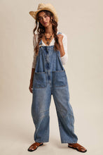 Load image into Gallery viewer, Western Wide-Leg Denim Overalls LRP0336