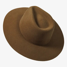 Load image into Gallery viewer, 100% Wool Felt Flat Brim Fedora Hat - Style Rancher