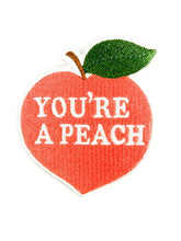 Load image into Gallery viewer, You're a Peach Embroidered Iron On Patch Southern Charm Food