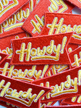 Load image into Gallery viewer, Red Howdy Iron On Patch for Trucker Hats Western Cowgirl