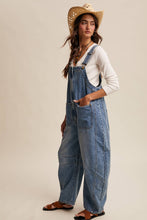 Load image into Gallery viewer, Western Wide-Leg Denim Overalls LRP0336