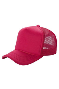 Solid Color Foam Sponge Mesh Trucker Hat