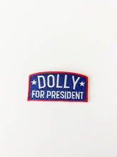 Load image into Gallery viewer, Dolly for President Navy Iron-On Patch Western Cowgirl