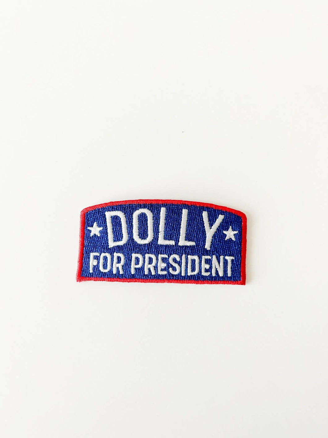 Dolly for President Navy Iron-On Patch Western Cowgirl