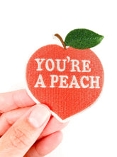 Load image into Gallery viewer, You're a Peach Embroidered Iron On Patch Southern Charm Food